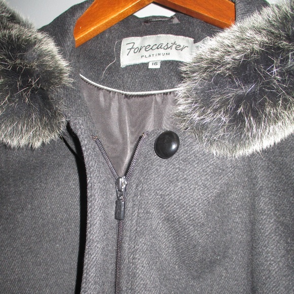 NWT Forecaster Platinum Wool Blend Coat Size 16 - Picture 3 of 8
